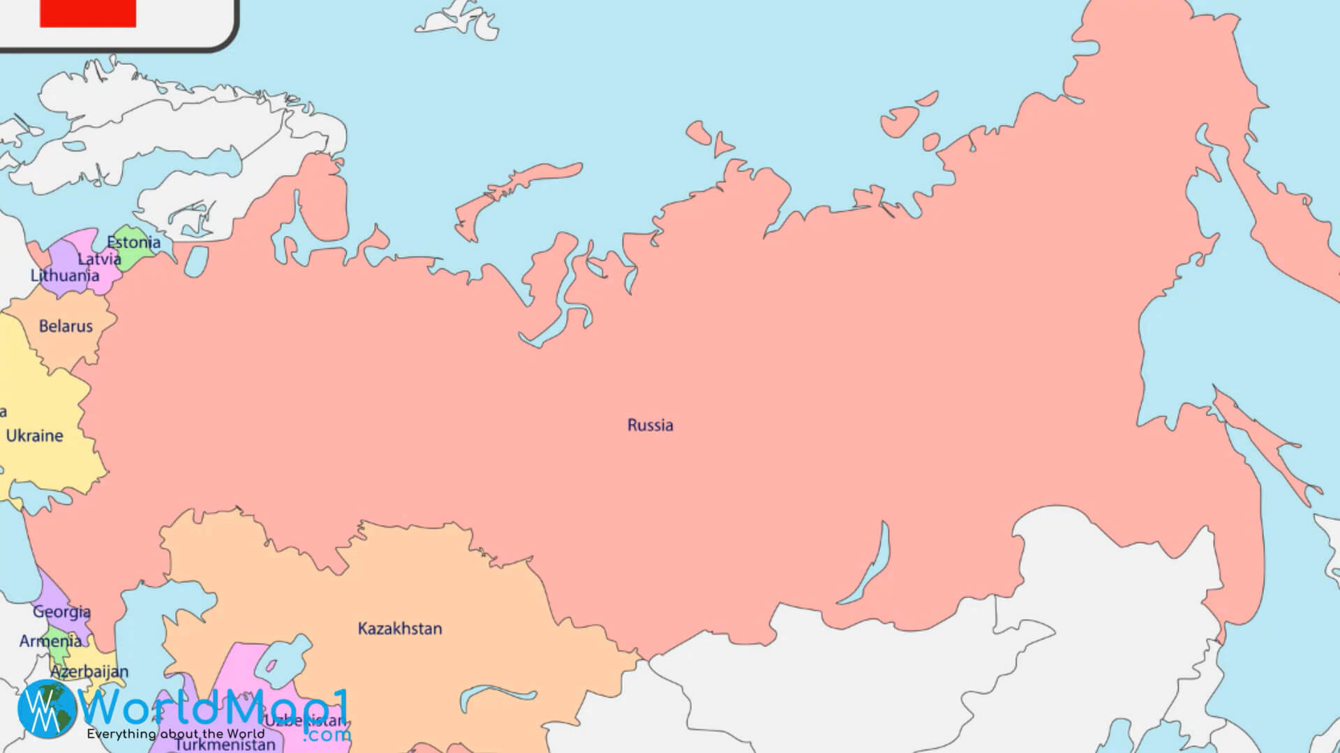 Karte von Lettland und Russland